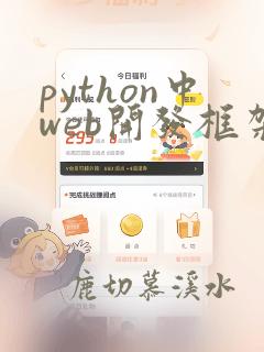 python中web开发框架