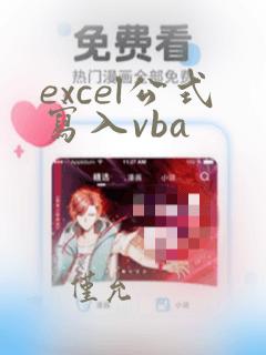 excel公式写入vba