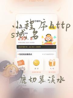 小程序https域名