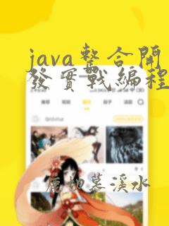java整合开发实战编程语言