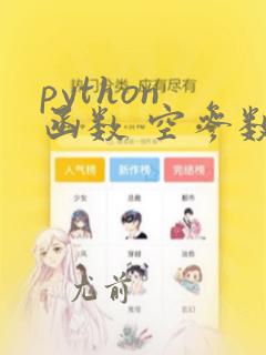 python 函数 空参数