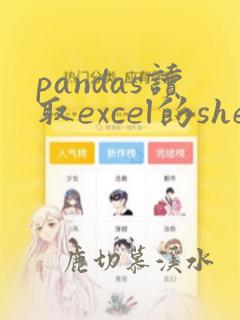 pandas读取excel的sheet