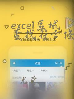 excel区域查找符合条件的数据