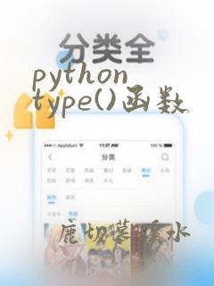 python type()函数