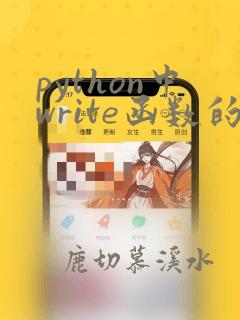 python中write函数的用法