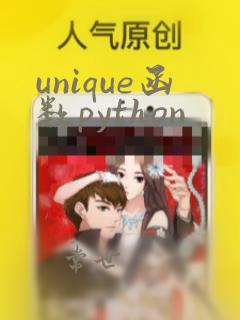 unique函数python