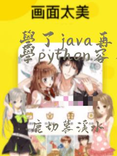 学了java再学python容易吗