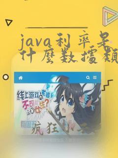 java利率是什么数据类型