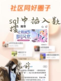 sql中插入数据