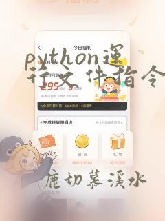 python运行文件指令