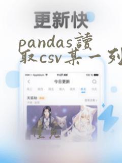pandas读取csv某一列