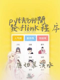 python开发flink程序
