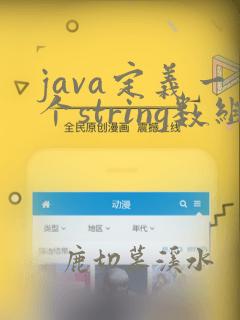 java定义一个string数组