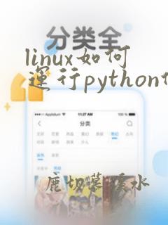 linux如何运行python代码