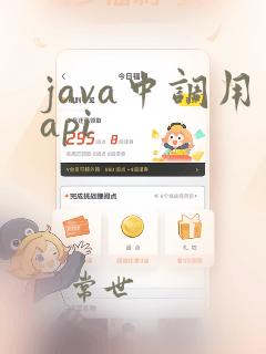java中调用api