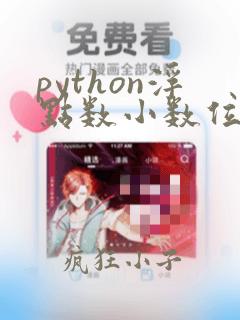 python浮点数小数位数