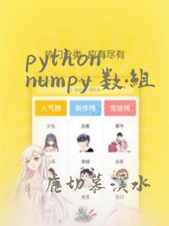 python numpy 数组