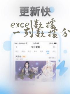 excel数据一列数据分为多列