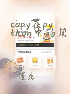 copy在python中的用法