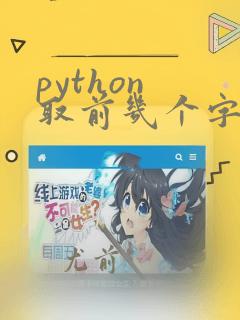 python 取前几个字符