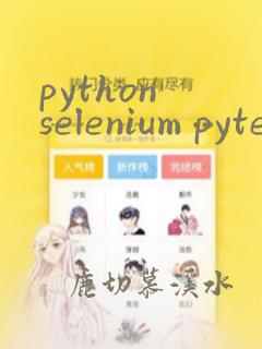 python selenium pytest