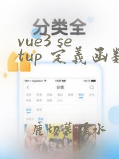 vue3 setup 定义函数