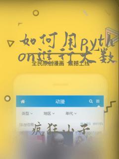 如何用python进行大数据分析