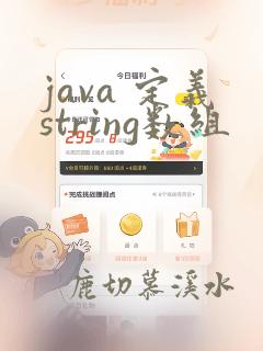 java 定义string数组