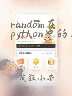 random在python中的用法