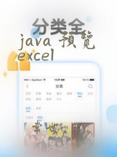 java 预览excel