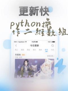 python操作二维数组