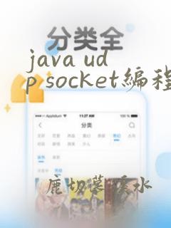 java udp socket编程主要用到的两个类