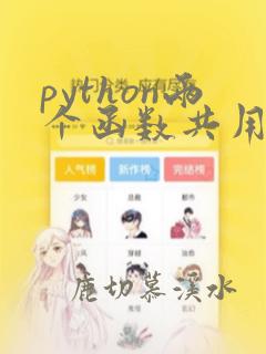 python两个函数共用一个参数