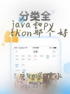 java和python哪个好些