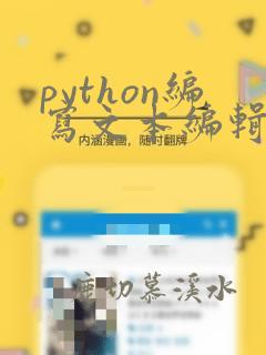 python编写文本编辑器程序