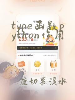 type函数python作用
