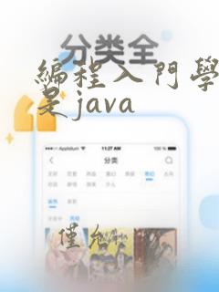 编程入门学c还是java