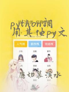 python调用其他py文件的函数