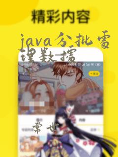 java分批处理数据