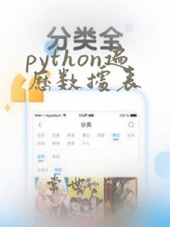 python遍历数据表