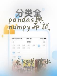 pandas与numpy面试