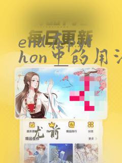 end在python中的用法