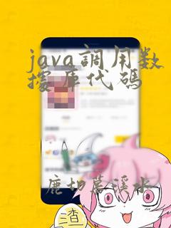 java调用数据库代码