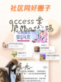 access常用vba代码