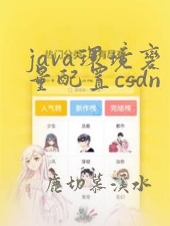 java环境变量配置csdn
