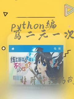 python编写二元一次函数