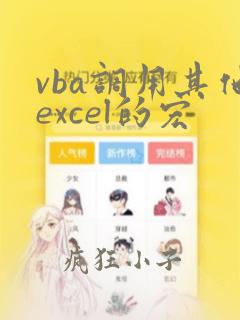 vba调用其他excel的宏