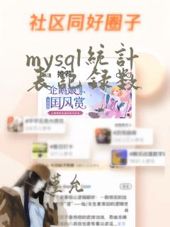 mysql统计表记录数