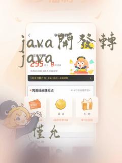 java开发转java