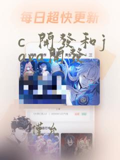 c 开发和java开发